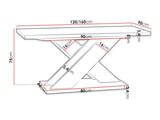 Asztal Xao (Dulcato), Szín: Fényes fehér + Beton