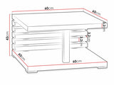 Dohányzóasztal Kyoto +2 (Komoso 2), Szín: Artisan tölgy + Fekete