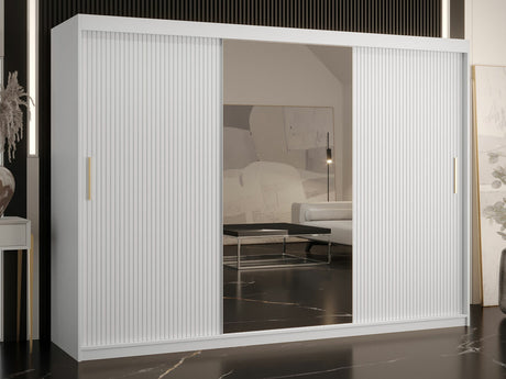 Gardróbszekrény RIFLO SLIM 2 250 (Towiro Slim 2 250), Szín: Fehér