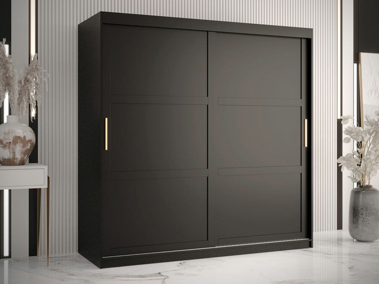 Gardróbszekrény RAMIRO 1 180 (Terospito 1 180), Szín: Fekete