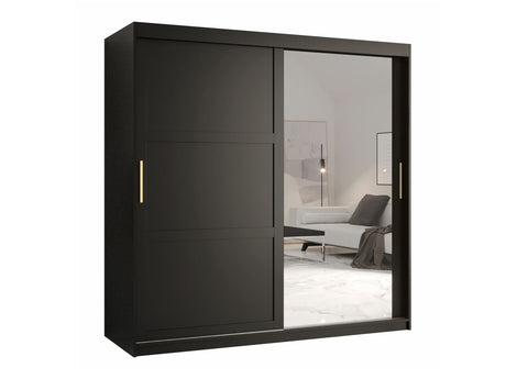 Gardróbszekrény RAMIRO 2 180 (Terospito 2 180), Szín: Fekete