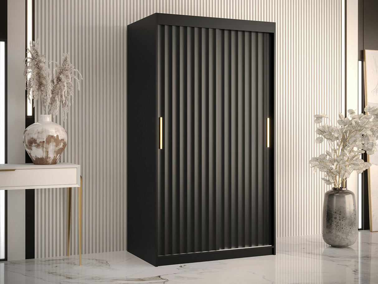 Gardróbszekrény RIFLO WAVE 1 100 (Towiro Wave 1 100), Szín: Fekete