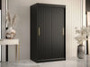Gardróbszekrény RIFLO SLIM 1 100 (Towiro Slim 1 100), Szín: Fekete