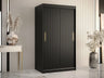 Gardróbszekrény RIFLO SLIM 1 100 (Towiro Slim 1 100), Szín: Fekete
