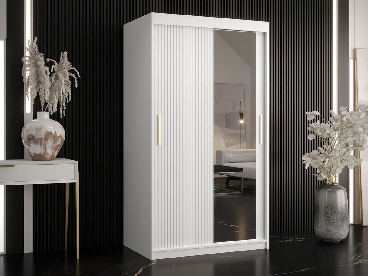 Gardróbszekrény RIFLO SLIM 2 100 (Towiro Slim 2 100), Szín: Fehér