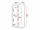 Gardróbszekrény RIFLO SLIM 2 100 (Towiro Slim 2 100), Szín: Fehér