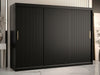 Gardróbszekrény RIFLO SLIM 1 250 (Towiro Slim 1 250), Szín: Fekete