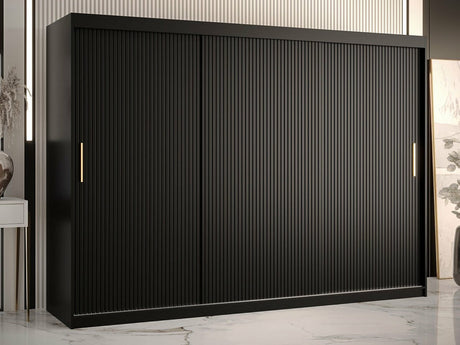 Gardróbszekrény RIFLO SLIM 1 250 (Towiro Slim 1 250), Szín: Fekete