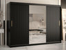 Gardróbszekrény RIFLO SLIM 2 250 (Towiro Slim 2 250), Szín: Fekete