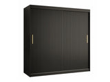 Gardróbszekrény RIFLO SLIM 1 180 (Towiro Slim 1 180), Szín: Fekete