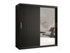 Gardróbszekrény RIFLO SLIM 2 180 (Towiro Slim 2 180), Szín: Fekete