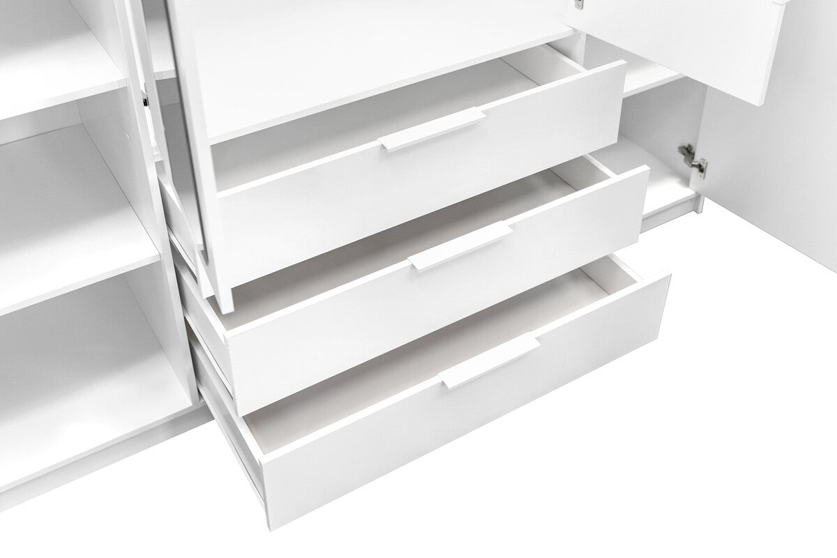 Gardróbszekrény BALI LUX D4, Szín: Fehér