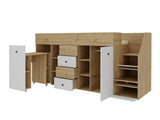 Galériaágy SMART 3, Szín: Artisan tölgy + Fehér, Változatok: Balos