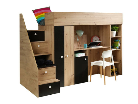 Galériaágy SMART 14, Szín: Artisan tölgy + Fekete