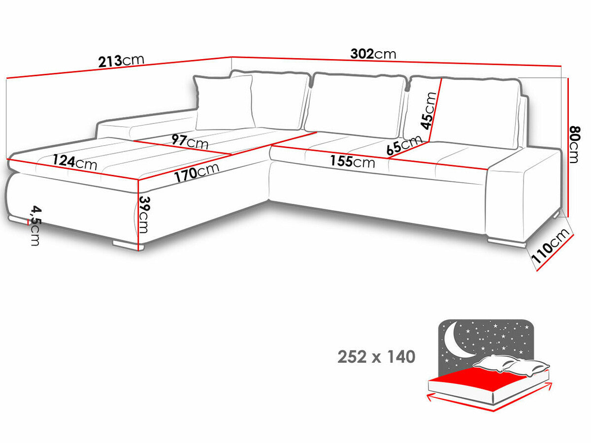 Sarokkanapé Orkan (Herkules), Szín: Zetta 291 + Zetta 294