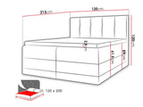 Kontinentális ágy ROYAL (Orlando), Szín: Kameleon 9 + Kameleon 29, Alvó felület mérete: 120 x 200