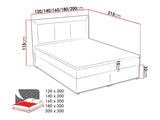 Kontinentális ágy MODEN BOX (Koay Box), Szín: Victoria 14 864, Alvó felület mérete: 140 x 200 cm