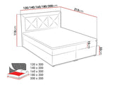 Kontinentális ágy MODEN PLUS BOX (Koay Plus Box), Szín: Victoria 14 867, Alvó felület mérete: 180 x 200 cm