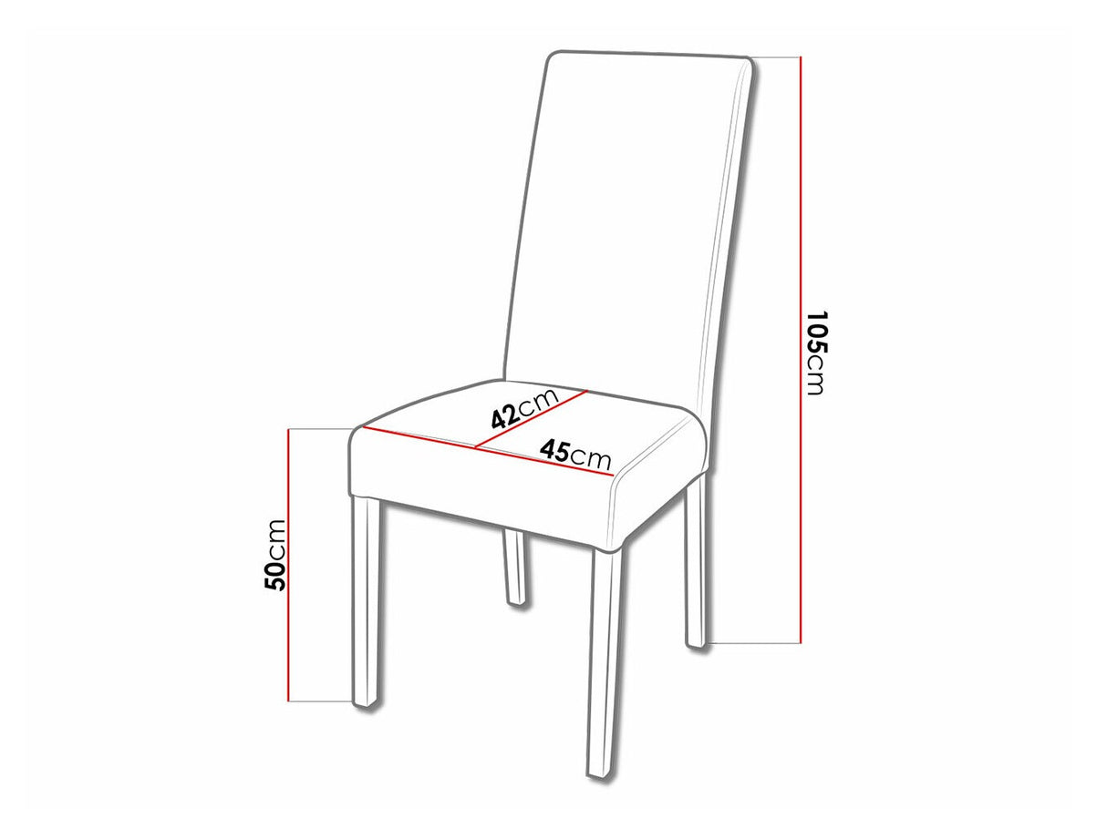 Szék K2 (JK2), Kárpit: Lawa 02, Fa színe: Fehér