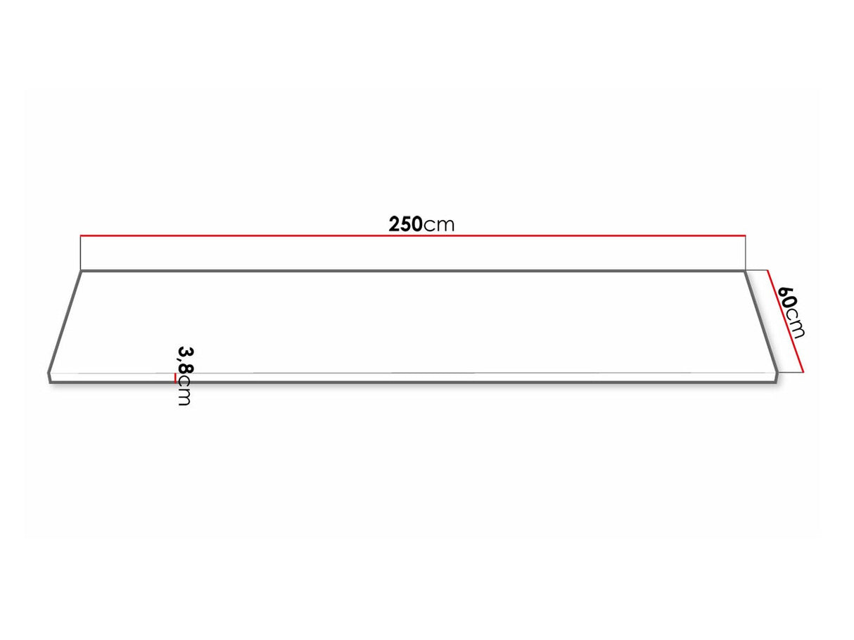 Munkalap Retroline, Asztallap alakja: Balos, Munkalap hossza: 2500 mm