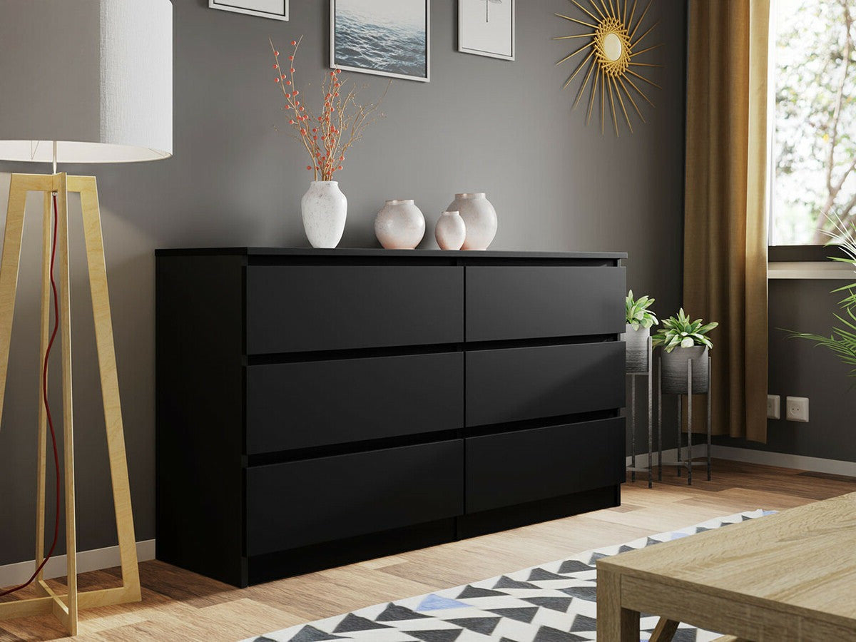 Komód MALWA M6 (Osko OK6), Szín: Fekete