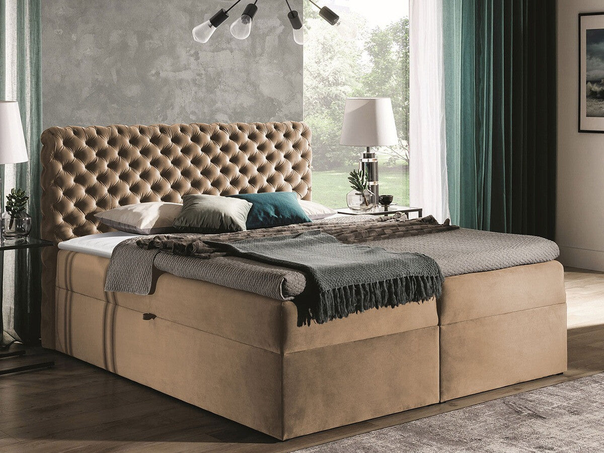 Kontinentális ágy CHESTERFIELD, Szín: Magic Velvet 2206, Alvó felület mérete: 180 x 200 cm