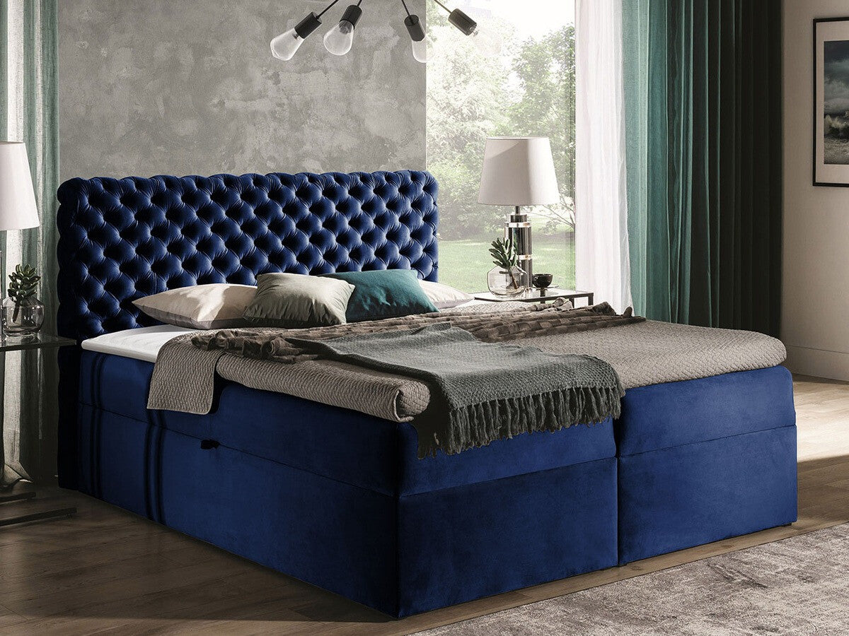 Kontinentális ágy CHESTERFIELD, Szín: Magic Velvet 2216, Alvó felület mérete: 140 x 200 cm