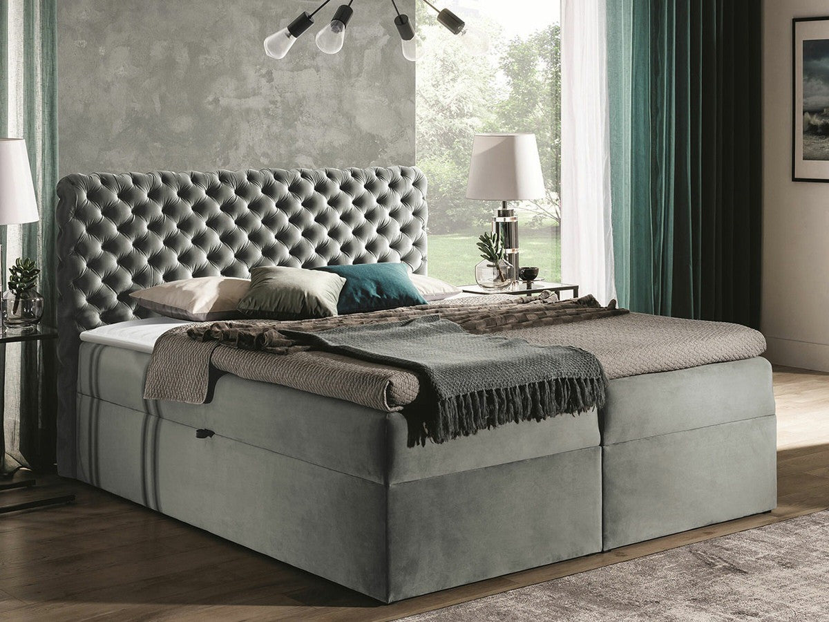 Kontinentális ágy CHESTERFIELD, Szín: Magic Velvet 2217, Alvó felület mérete: 180 x 200 cm