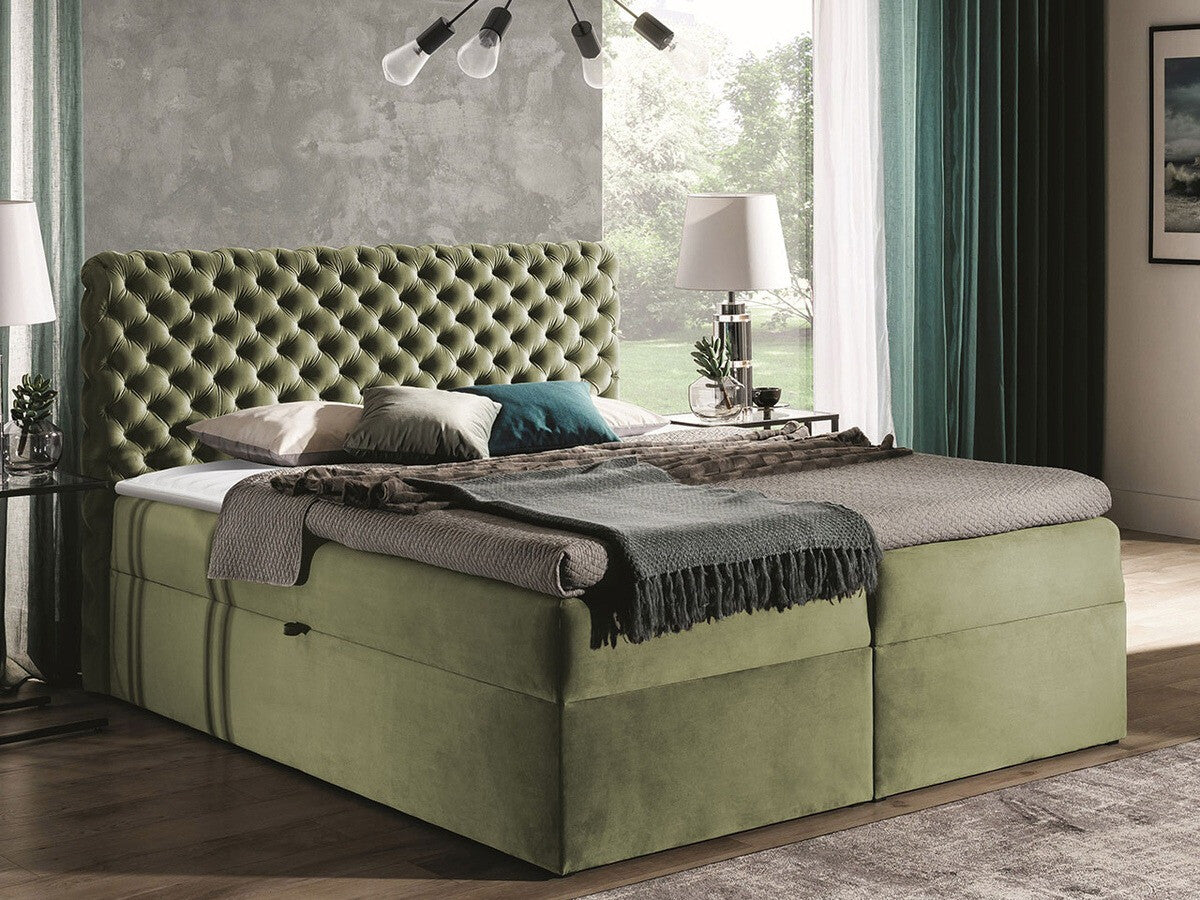 Kontinentális ágy CHESTERFIELD, Szín: Magic Velvet 2243, Alvó felület mérete: 120 x 200 cm