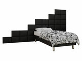 Kontinentális ágy LUX-BAZA 40x30 (Estelle-Baza) II 120 x 200 cm, Szín: Öko bőr Soft 011