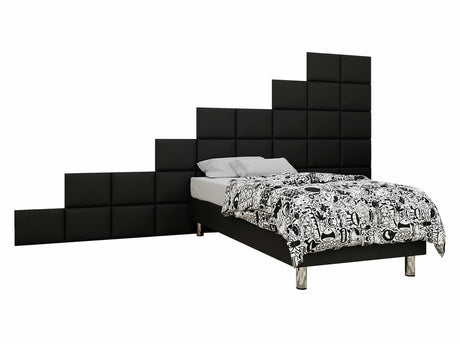 Kontinentális ágy LUX-BAZA 40x30 (Estelle-Baza) II 120 x 200 cm, Szín: Öko bőr Soft 011