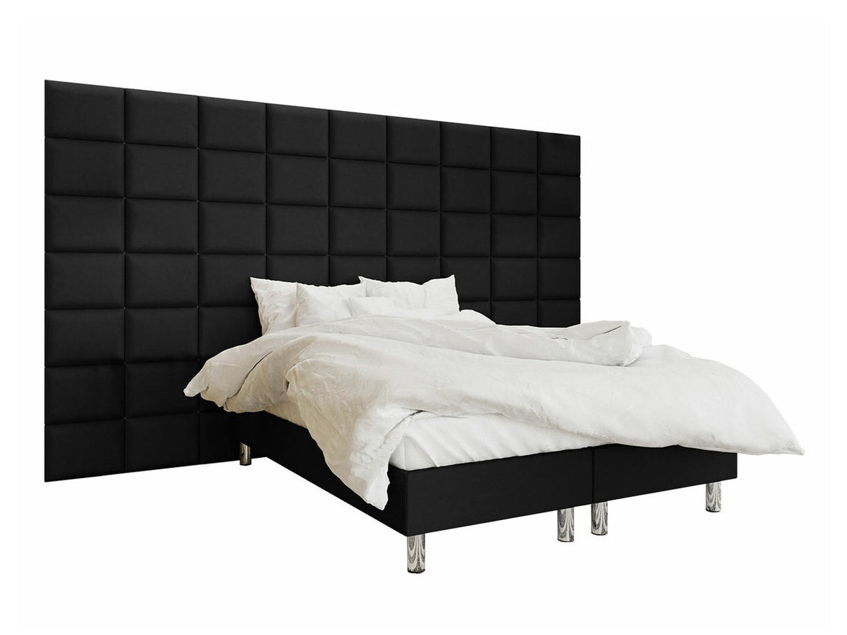 Kontinentális ágy LUX-BAZA 40x30 (Estelle-Baza) II, Szín: Öko bőr Soft 011, Alvó felület mérete: 140 x 200 cm