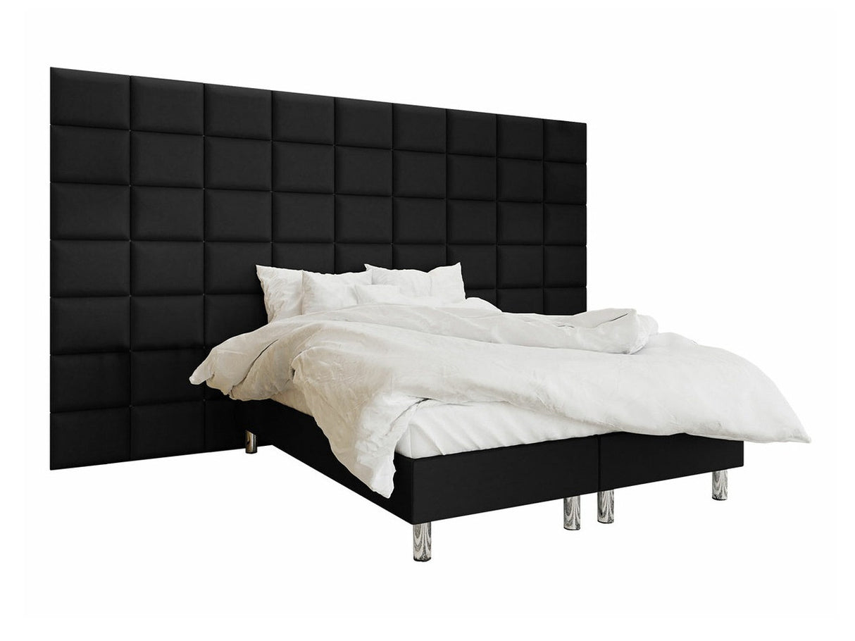 Kontinentális ágy LUX-BAZA 40x30 (Estelle-Baza) II, Szín: Öko bőr Soft 011, Alvó felület mérete: 160 x 200 cm