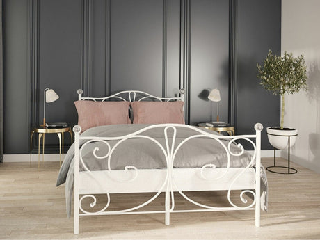 Ágy ROLEMI, Szín: Fehér, Alvó felület mérete: 160 x 200 cm