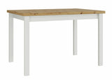 Asztal Alba 1 80 x 120/150 (Diesel 1), Munkalap színe: Artisan tölgy, Lábak színe: Fehér