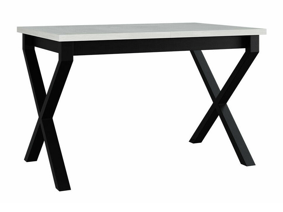 Asztal Stół IKON 1 L LAMINAT Blat: Biały / Podst.: Czarny fém 5903211234644 (Fehér + Fekete)