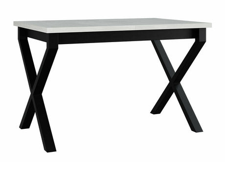 Asztal Stół IKON 1 L LAMINAT Blat: Biały / Podst.: Czarny fém 5903211234644 (Fehér + Fekete)