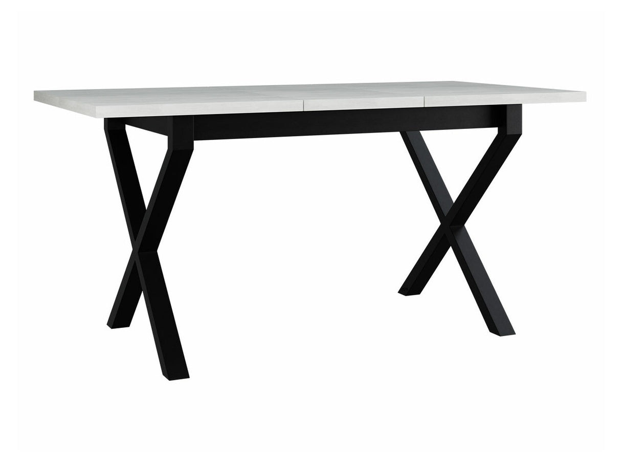 Asztal Stół IKON 1 L LAMINAT Blat: Biały / Podst.: Czarny fém 5903211234644 (Fehér + Fekete)