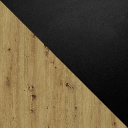 Asztal Stół IKON 1 L LAMINAT Blat: Dąb Artisan / Podst.: Czarny fém 5903211234651 (Artisan tölgy + Fekete)