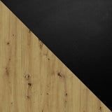 Asztal Stół IKON 1 L LAMINAT Blat: Dąb Artisan / Podst.: Czarny fém 5903211234651 (Artisan tölgy + Fekete)
