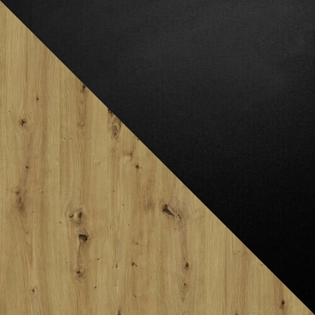 Asztal Stół IKON 1 L LAMINAT Blat: Dąb Artisan / Podst.: Czarny fém 5903211234651 (Artisan tölgy + Fekete)