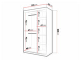 Gardróbszekrény Szafa RIFLO SLIM 1 120 (Towiro) Czarny 5903211254161 (Fekete)