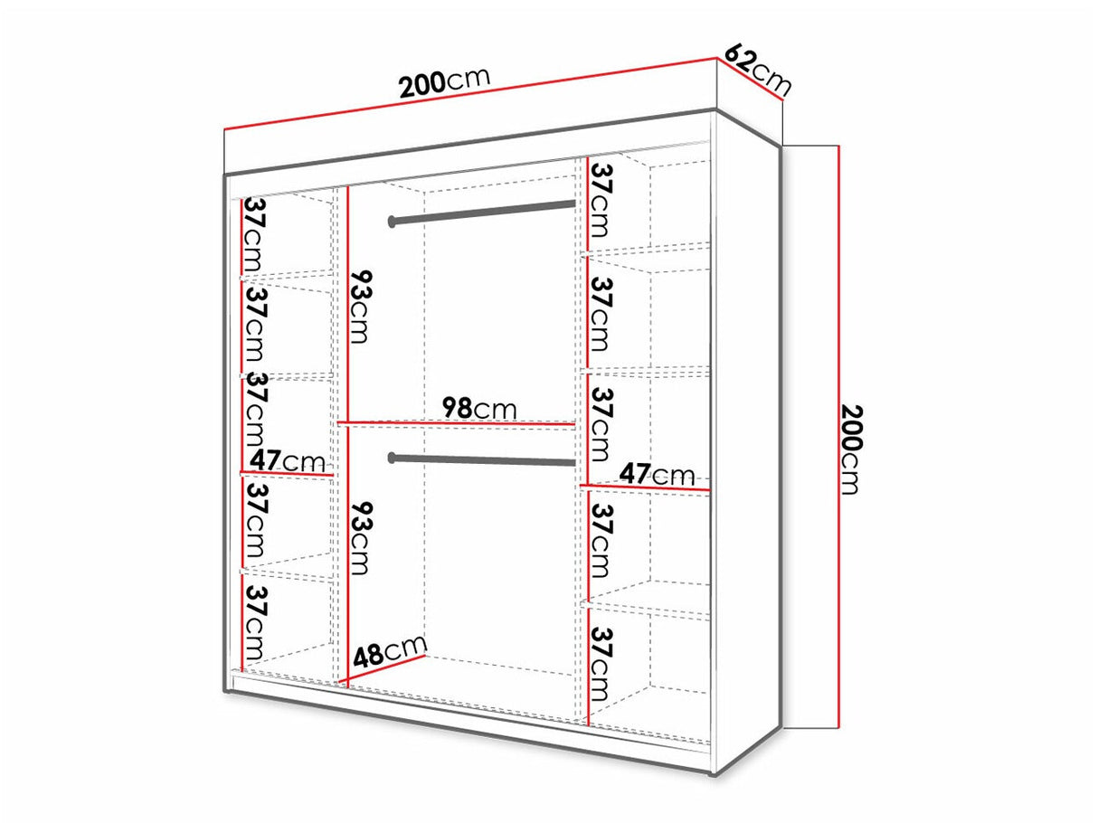 Gardróbszekrény Szafa RIFLO SLIM 1 200 (Towiro) Biały 5903211254192 (Fehér)