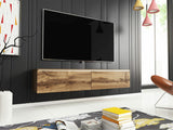 TV-állvány Lowboard D140 (Dlone 140), Led világítás: Igen, Szín: Wotan tölgy