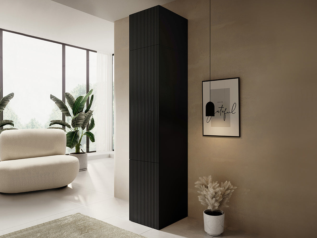 Könyvespolc Szafa PAFOS 45 1D, Szekrény: Igen, Szín: Fekete