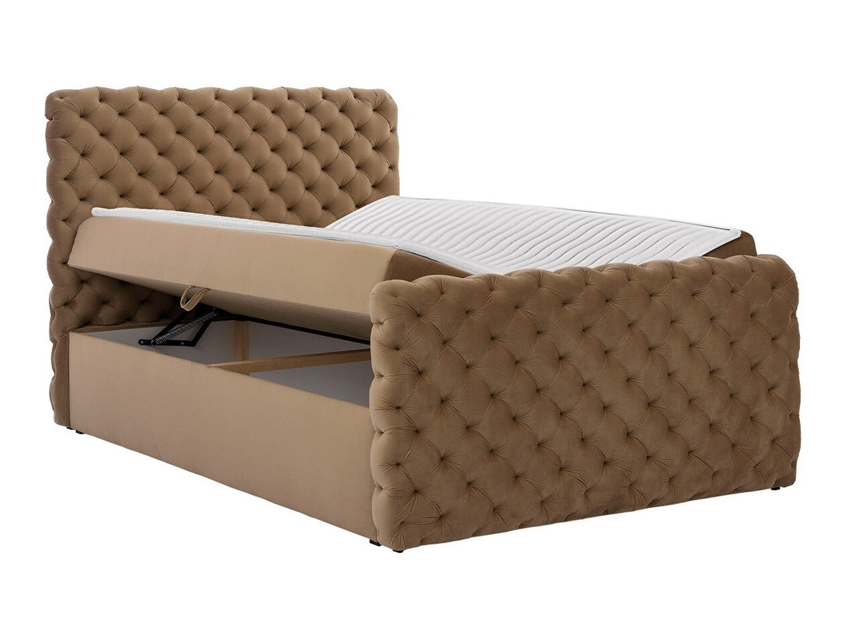 Kontinentális ágy CHESTERFIELD LUX (Tigline Lux), Szín: Velluto 20, Alvó felület mérete: 120 x 200 cm