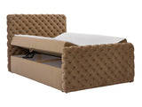Kontinentális ágy CHESTERFIELD LUX (Tigline Lux), Szín: Velluto 20, Alvó felület mérete: 160 x 200 cm