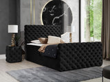 Kontinentális ágy CHESTERFIELD LUX (Tigline Lux), Szín: Velluto 20, Alvó felület mérete: 180 x 200 cm