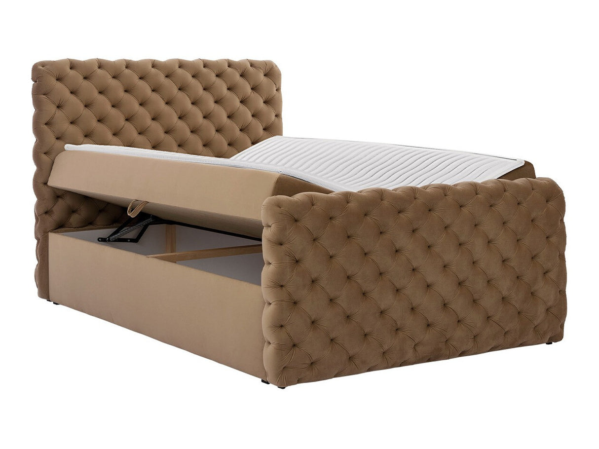 Kontinentális ágy CHESTERFIELD LUX (Tigline Lux), Szín: Velluto 20, Alvó felület mérete: 180 x 200 cm