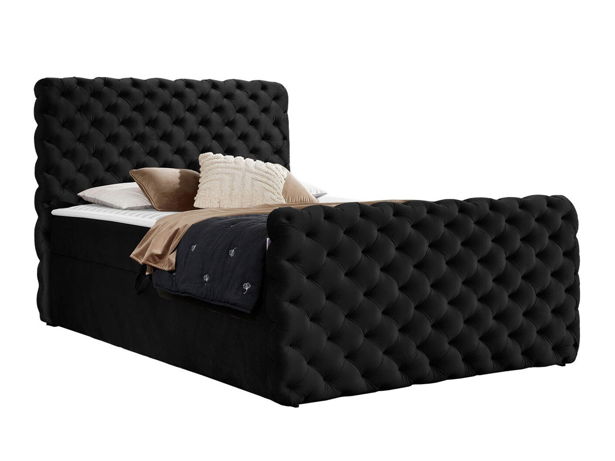 Kontinentális ágy CHESTERFIELD LUX (Tigline Lux), Szín: Velluto 20, Alvó felület mérete: 200 x 200 cm